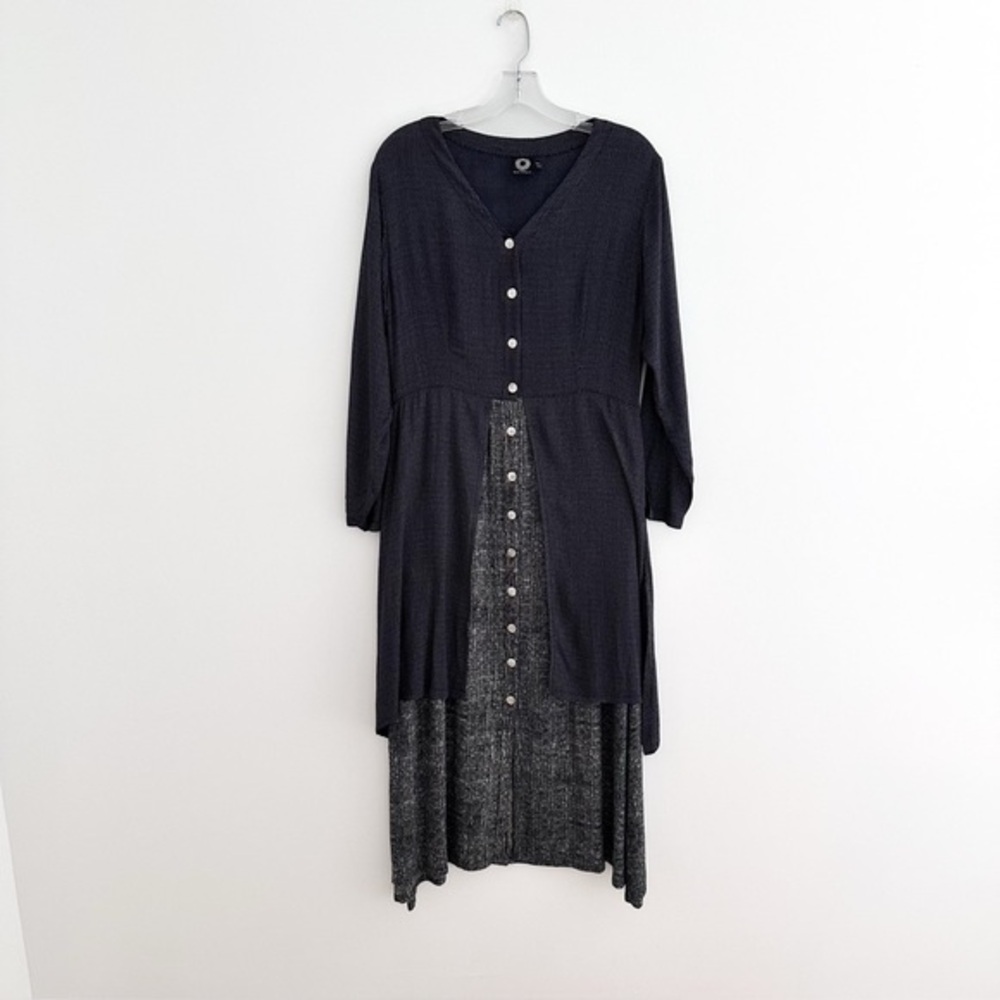 Vintage Kitavi Peasant Style Boho Midi Dress